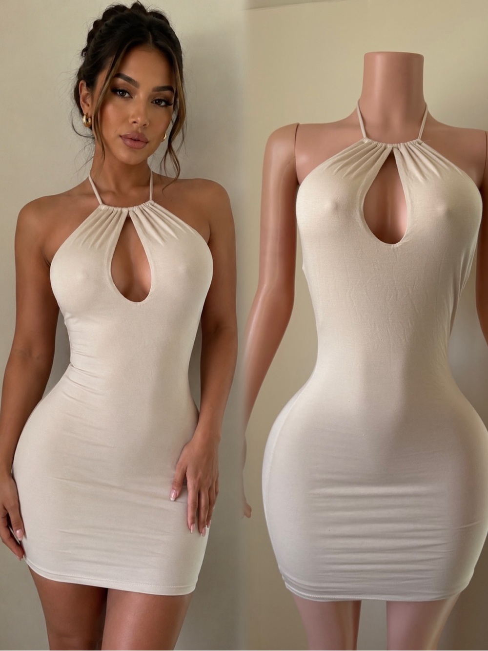Halter Open Back Dress